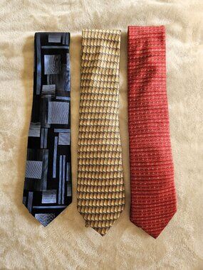 Bundle of 3 Arrow 100% Silk Ties